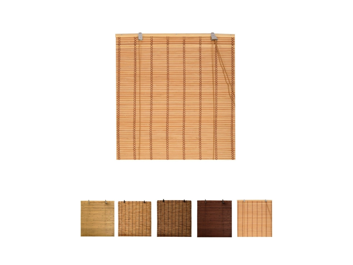 Persiana De Bambú Enrollables – Estor Bambú Natural Para Interior Castaño 120x200 Cm
