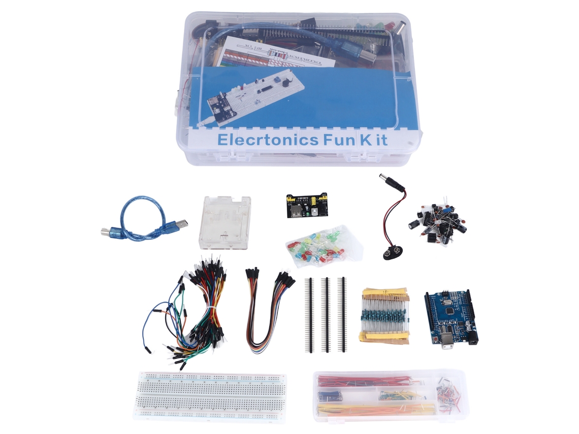 Kit De Inicio De Electrónica Multifuncional Con Placa Base R3 Y Placa De Pruebas De 830 Orificios.