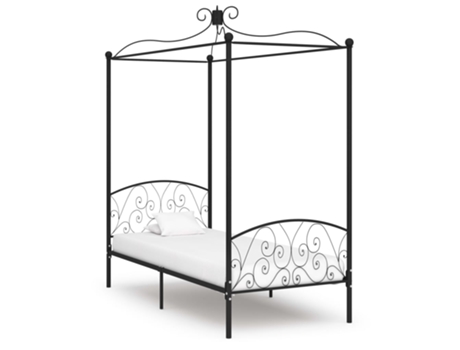 MAISON EXCLUSIVE Estructura de cama con dosel 100X200 cm metal negro