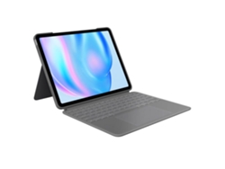 Funda con teclado táctil Logitech Combo para iPad Air de 11 pulgadas, teclado desmontable y protección resistente (m2)