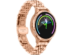 Reloj inteligente con monitor de actividad física, resistente al agua y con podómetro Bestvite (dorado)