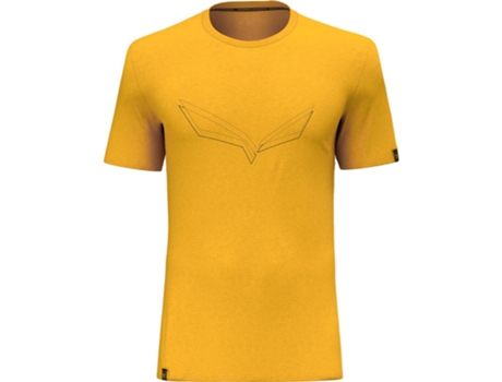 Camiseta de Hombre SALEWA Pure Eagle Frame Dry Amarillo (S)