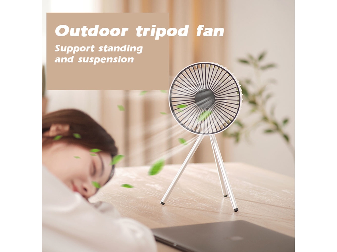 Ventilador Portátil Con Trípode, Recargable Por Usb, Con 3 Velocidades, Ideal Para Acampar, La Oficina En Casa O Picnics (silencioso).