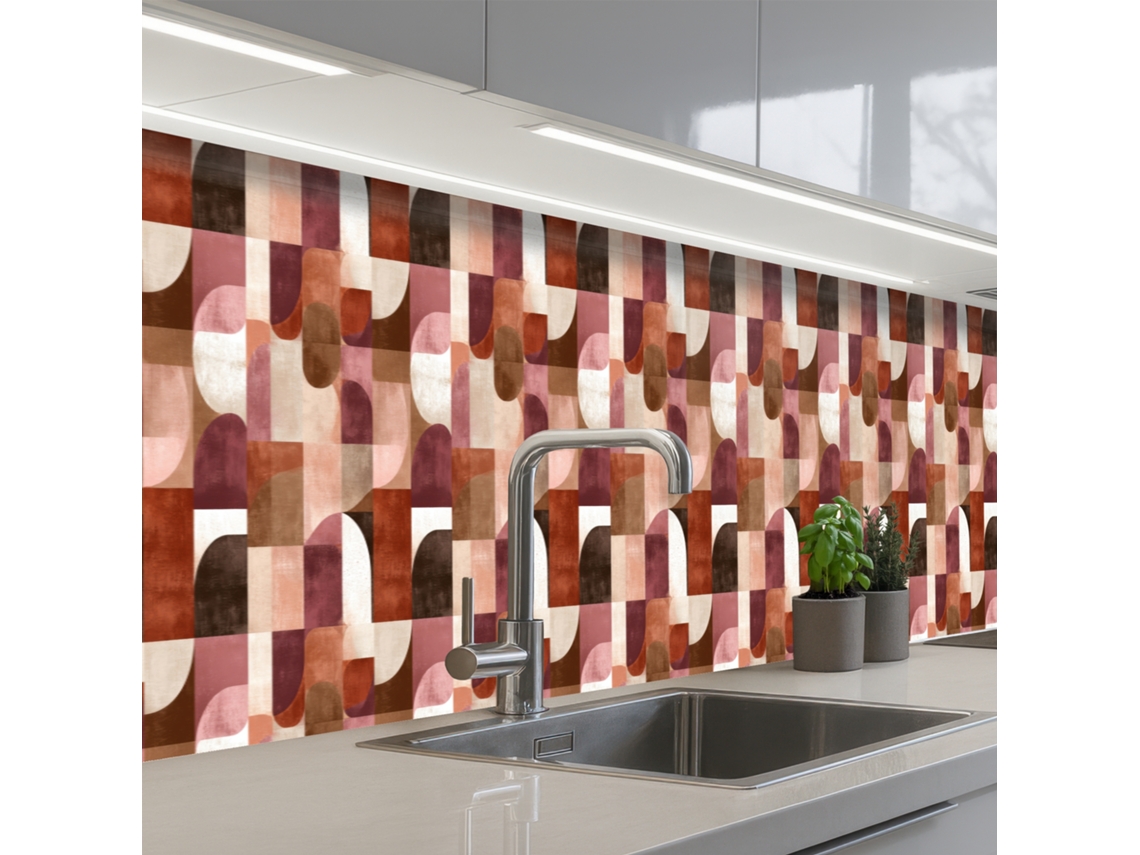 Salpicaderos De Cocina Geometría - Moderno - Retro 400x60 Cm