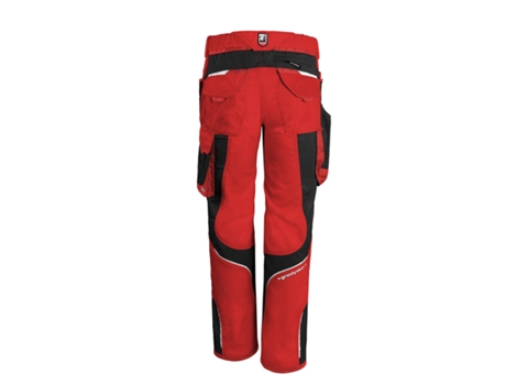 Pantalones de Trabajo QUALITEX WORKWEAR Iron Tejido Mixto (Rojo y Negro - Tam: 32)