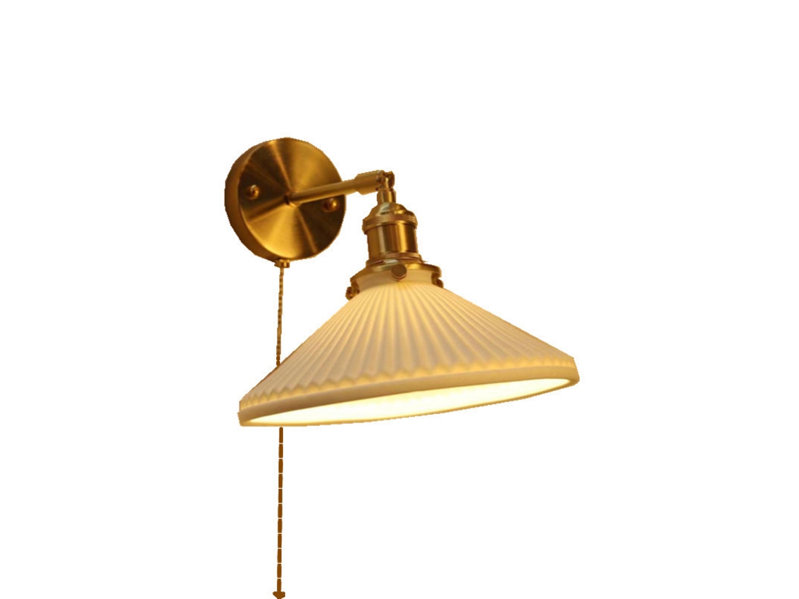 Cerâmica Abajur Metal Luz Parede-luz Quente Led 12w