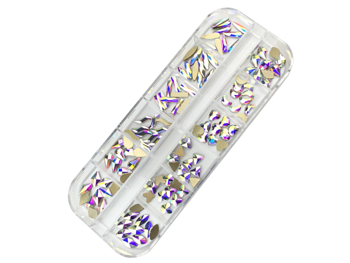 Diamantes de imitación 3D para decoración de uñas, piedras de cristal KOFIHETY