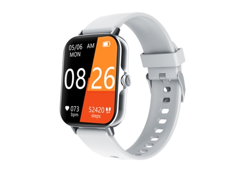 SHAH ARPAN F107 Reloj inteligente Bluetooth Llamada Asistente de voz Mide el azúcar en sangre y la temperatura corporal, Plata