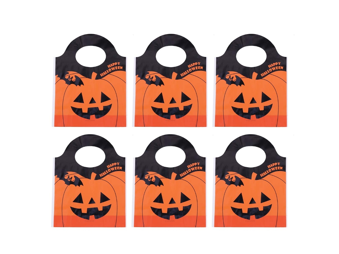 50 bolsas de papel de calabaza de Halloween para dulces, embalajes y regalos