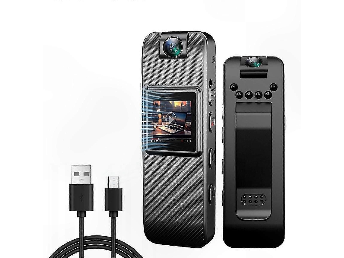 Minicámara corporal con vídeo 1080p, visión nocturna, cámara de seguridad portátil para uso personal. TAISHENGDA