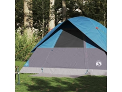 Tienda De Campaña Familiar Iglú 6 Personas Impermeable Azul