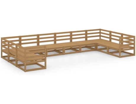 Conjunto 10 de muebles de jardín VIDAXL madera maciza de pino