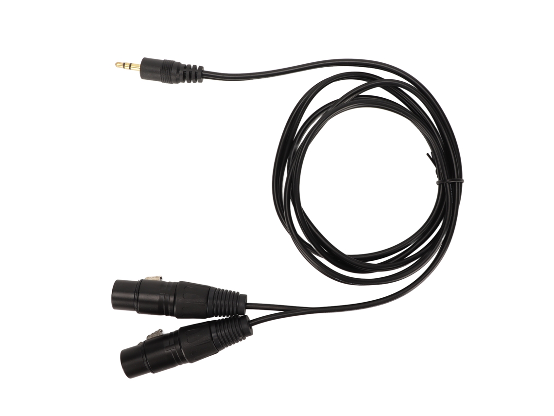 Cabo 3.5mm Macho Para Xlr Fêmea Duplo Estéreo 1,5m Plug And Play Para Pc Smartphone Mixer