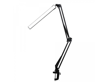 Lámpara de escritorio LED de brazo largo Velot YG814, 10 W, temperatura de color terciario, negro (negro)