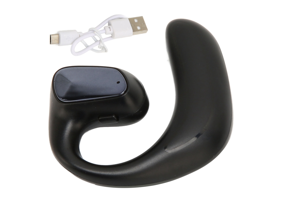 Fone De Ouvido Bluetooth Mono Com Cancelamento De Ruído Para Negócios Sem Fio Preto