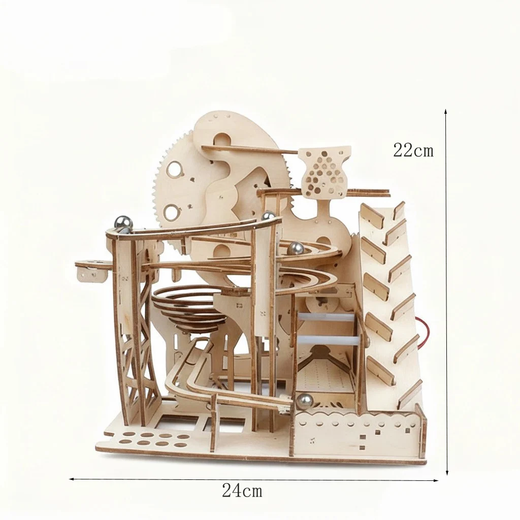 Kit De Bricolaje Stem De Madera 3d. Modelo De Laberinto De Ciencia Mecánica.