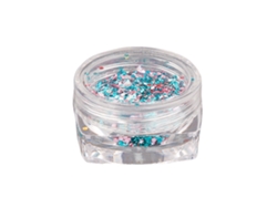 Decoración De Uñas Con Purpurina Y Lentejuelas En Lata Para Manicura (azul + Rosa)