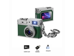 Mini Câmera Digital Czhhmart 1080p Full HD, Equipada com Cartão de Memória de 32GB (verde-escuro)
