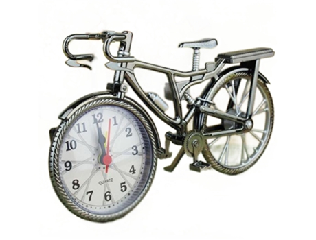 Reloj de alarma de bicicleta Home Retro Decoración Número árabe Forma de bicicleta Forma de alarma Tabla creativa Reloj de alarma fresco Reloj de a...