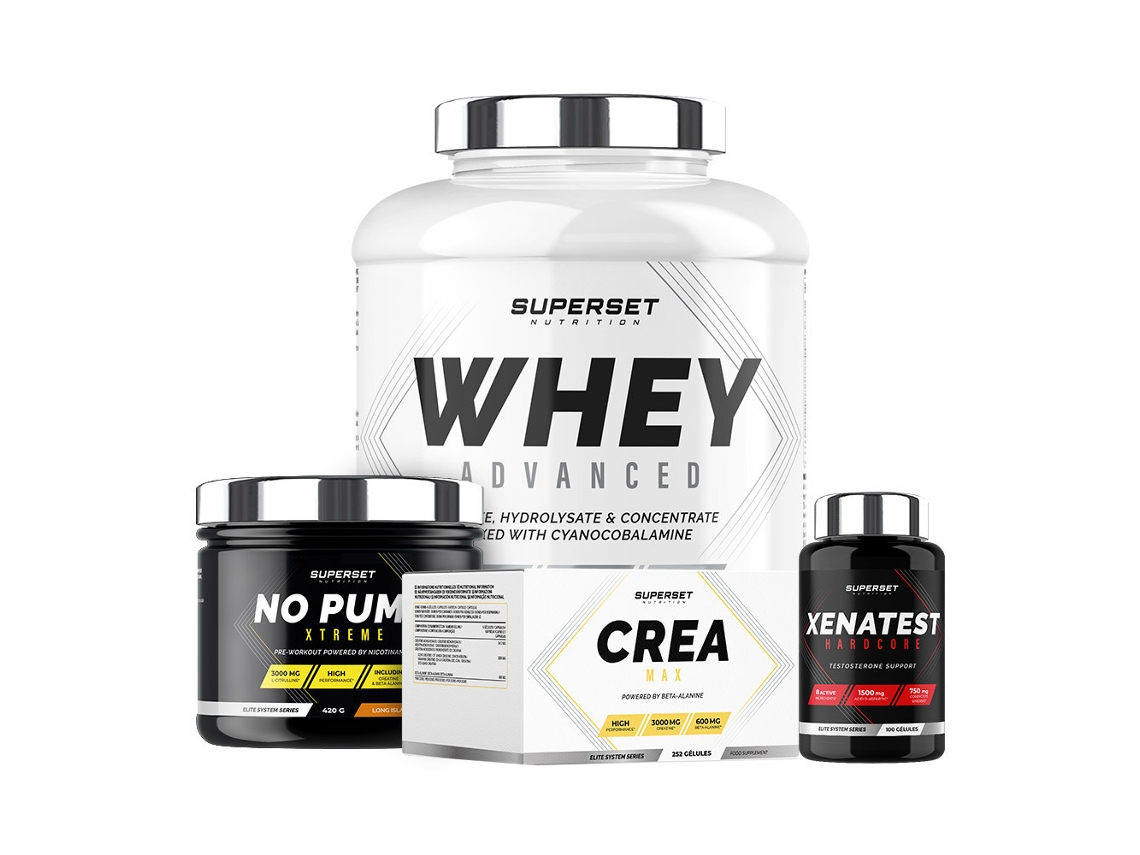 Programa Expert Dry Muscle 100 Whey Protein Advanced 2 kg Chocolate Sin Pump Xtreme Créa Max Xenatest Hardcore Superset Nutrition