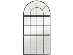 Espejo de pared decorativo BGA STORE de 3 piezas, diseño arqueado con marco de metal, color negro