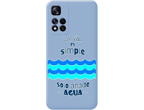 Carcasa para Xiaomi Redmi Note 11 Pro+ Plus 5G TUMUNDOSMARTPHONE Silicona Líquida Dibujos Azul