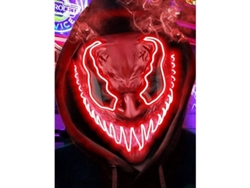 Máscara De Terror Led Brillante Para Halloween Con 3 Modos De Iluminación Para Cosplay Y Disfraces.