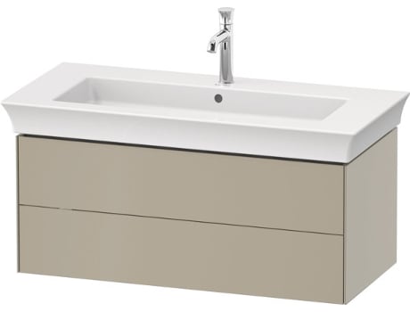 DURAVIT White Tulip, mueble de baño colgado en la pared, ancho 984 x fondo 458mm, con 2 cajones, con tecnología tip-on, WT43420