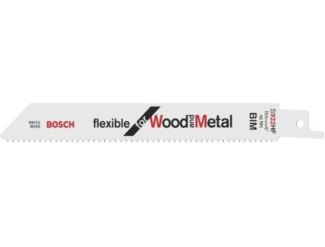 Hoja de Sierra Sable BOSCH S 922 Hf Flexible para Madera y Metal