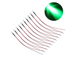 2026 10 piezas de diodos emisores de luz LED precableados de 5 mm para decoración, luz verde de 5-12 V