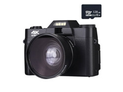 Cámara digital SZSMART R10 16xZOOM 4K uhd WIFI 3 + 128GB lente
