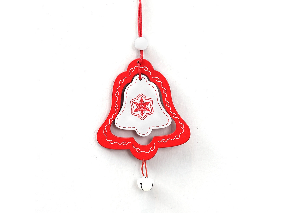 Campanas De Madera Para Decoración Navideña, Estrella Para Árbol De Navidad, Regalo De Navidad - 6 Piezas