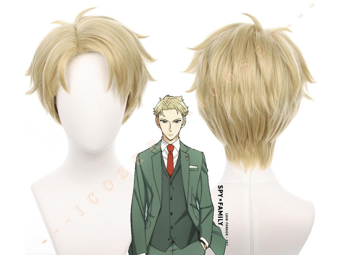 Peluca de cosplay de la familia Spy X de Loid Forger Twilight para hombres y niños Kofihety