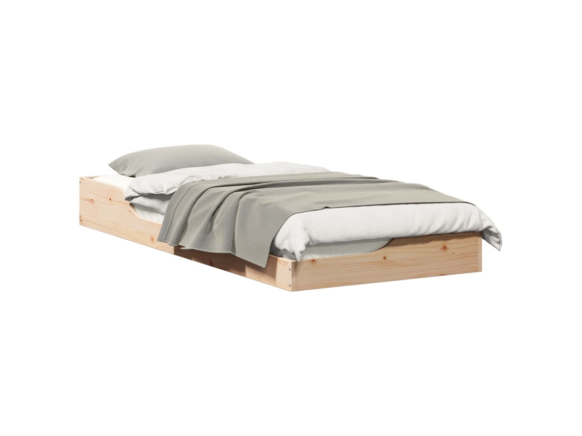 Maison Exclusive - Estructura De Cama Marrón 90 X 210 Cm Madera De Pino Macizo
