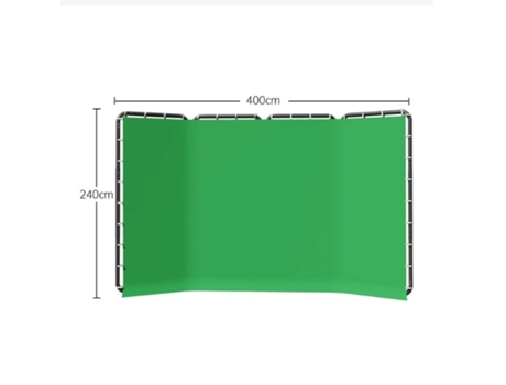 Fondo Portátil 240X400Cm con Estructura Plegable Verde