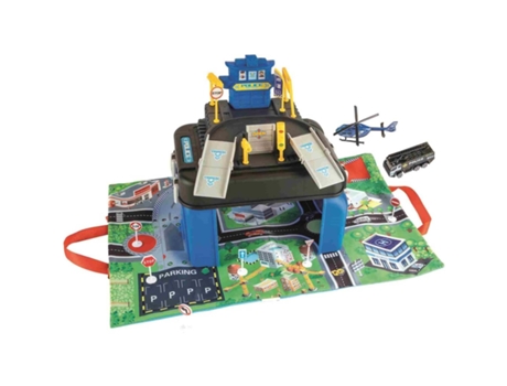 2 En 1 Mochila Y Playset Policia O Bombe MOTOR PLANET