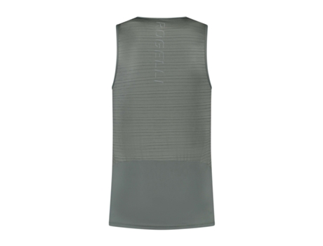 Camiseta sin Mangas de Hombre para Running ROGELLI Core Poliéster Gris (XL)