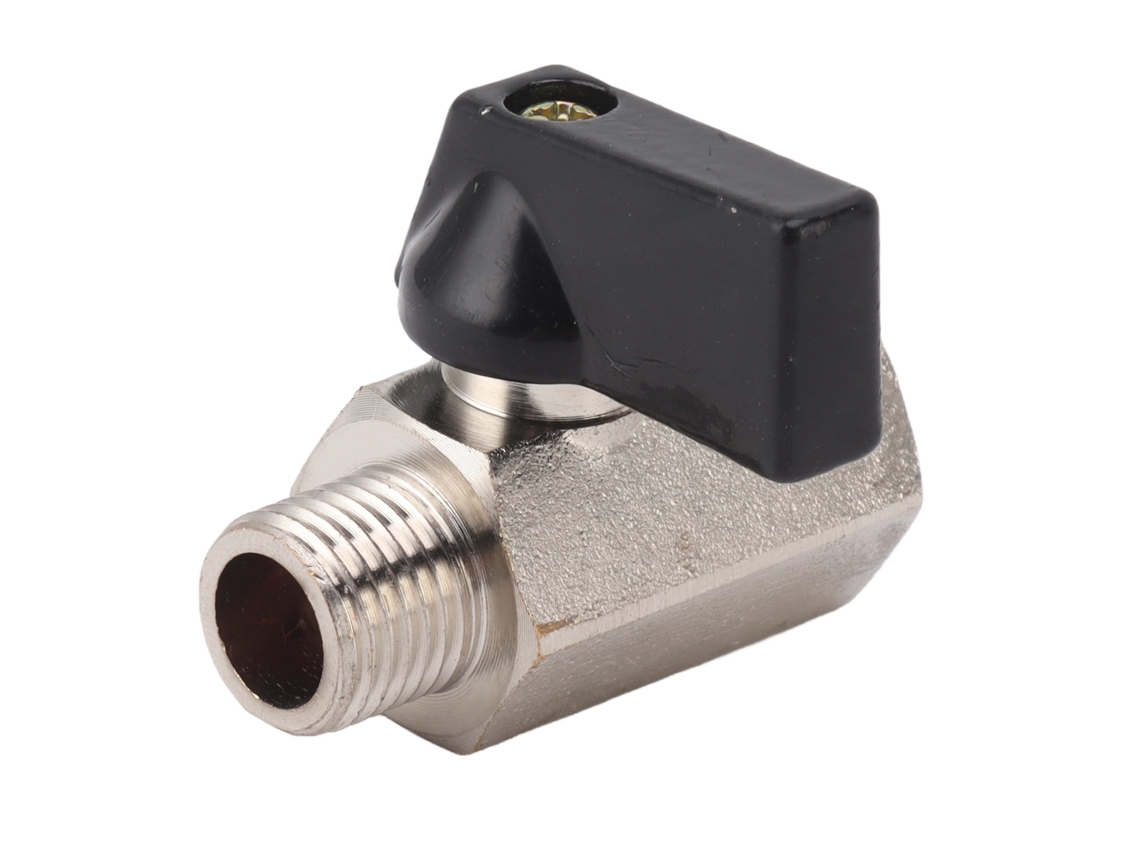 Válvula De Bola De Latón Para Gas Y Agua Domésticos Con Rosca Macho/hembra De 1/4".