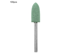 100 Cabezales De Pulido De Goma Verde Surtidos Con Varilla De 3 Mm (cono De 8 Mm)