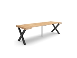 Mesa Consola extensible 260 Para 12 comensales Patas madera maciza Roble