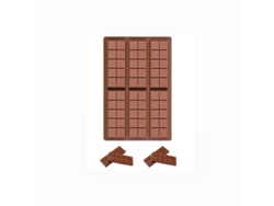 Moldes de silicona para repostería - Moldes reutilizables para chocolate - 6 bombones de 10 cuadrados - Marrón