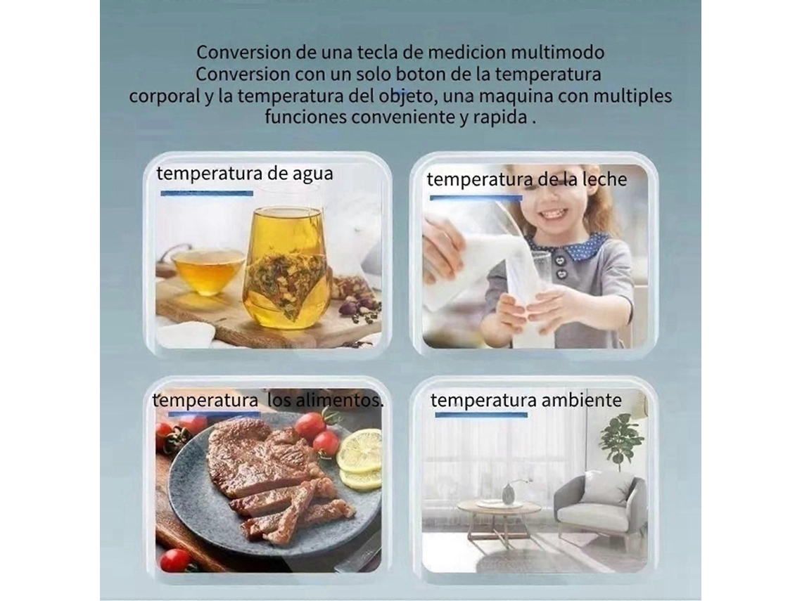 Termómetro frontal doble sin contacto, termómetro infrarrojo digital para adultos y niños, termómetro sin contacto para bebés. GOKOCO