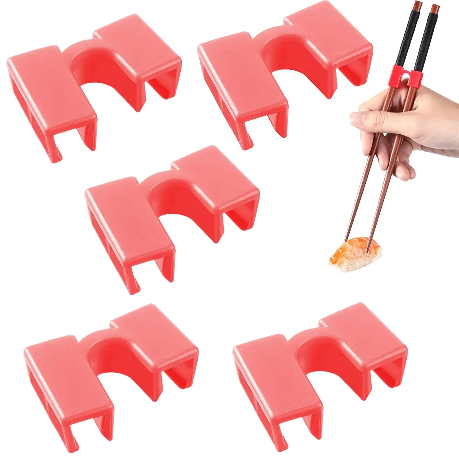 (rosa) Paquete De 5 Cucharas Reutilizables Con Conectores Para Cucharas