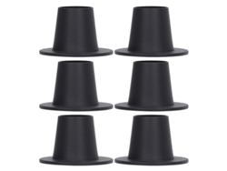 6 Portavelas Estables De Hierro Negro Mate Para Centros De Mesa De Cumpleaños