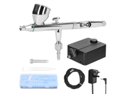 Kit De Compresor De Aire Profesional Con Aerógrafo De 0,3 Mm Para Maquillaje Y Arte, 30 Psi.