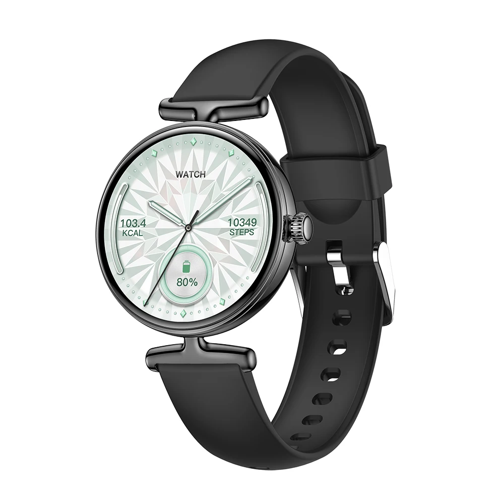 Smartwatch (silicona Negra) Con Llamadas Bluetooth Y Pantalla Amoled De 1,19 Pulgadas.