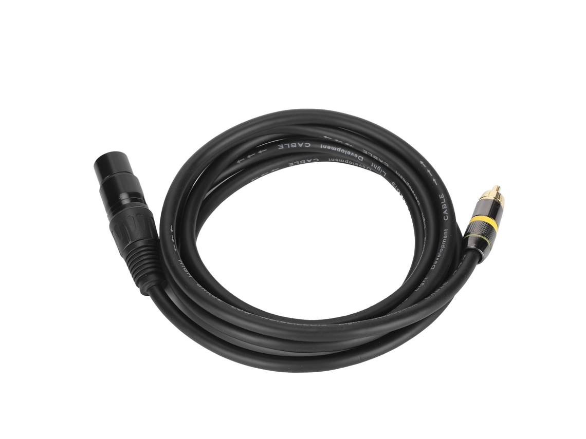 Cable De Micrófono Jorindo Xlr Hembra A Rca Macho De 2 M/6,5 Pies, Balanceado, Con Cobre Libre De Oxígeno Y Doble Blindaje Jd6056