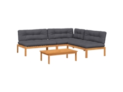 Maison Exclusive - Set De Sofás De Palets De Jardín Y Cojines 4 Pzas Madera Acacia