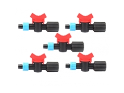 Pack de 5 Válvulas de Paso Cinta de Riego por Goteo 16 mm X 1/2 Rosca Hembra