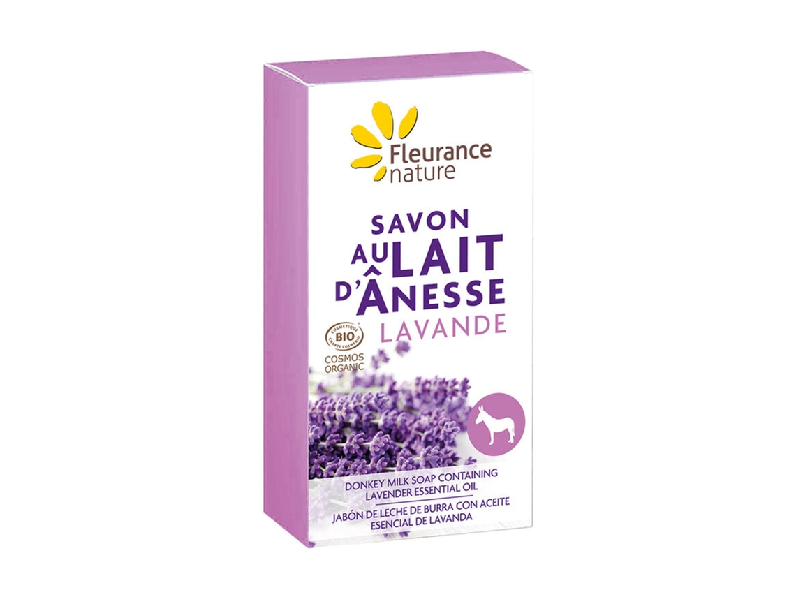 Fleurance Nature - Sabonete de leite de burro com óleo essencial de lavanda 100 g